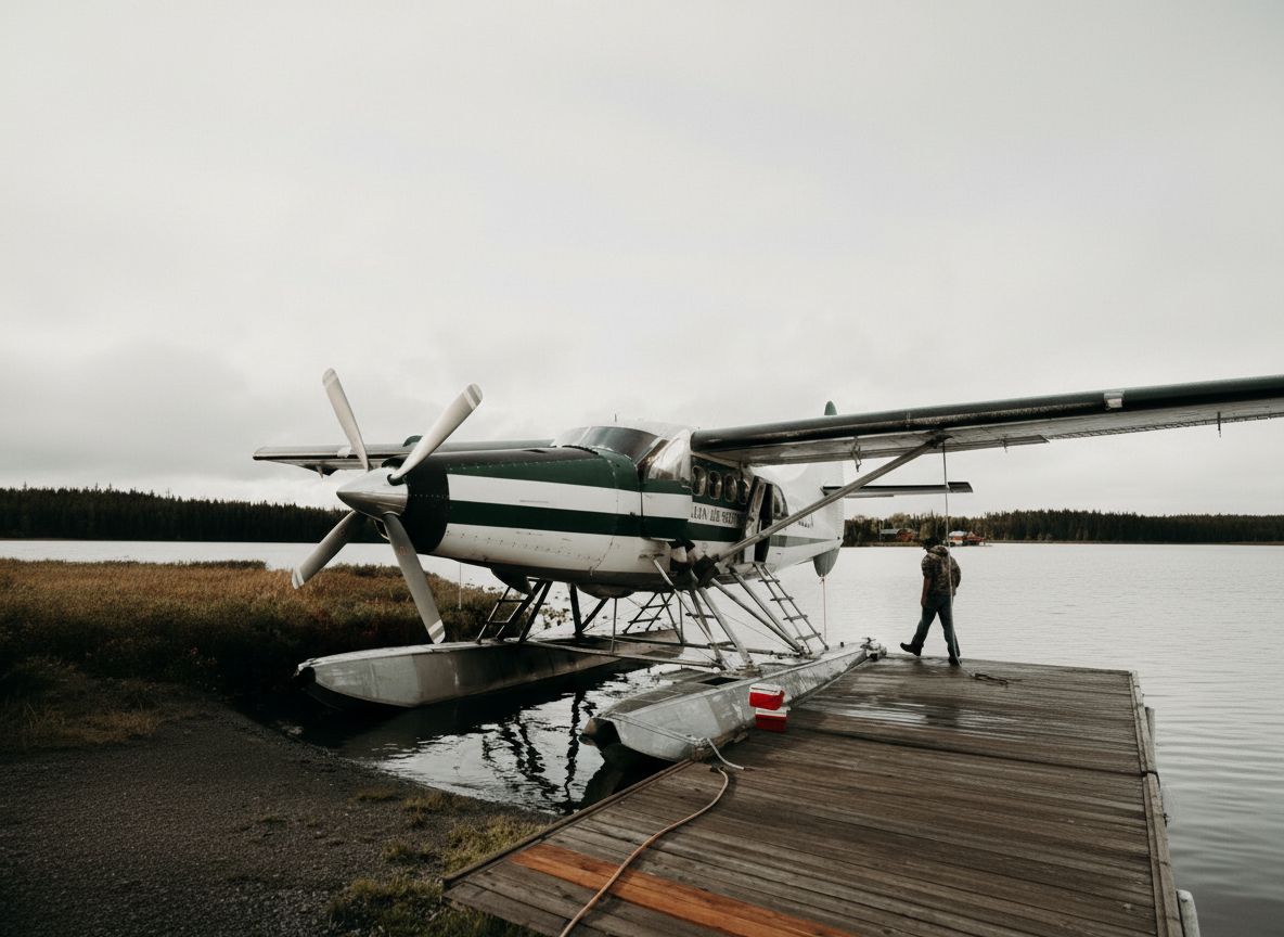 Anglers fly fishing on a remote Alaska river during a bucket list trip at Marlow's on the Kenai